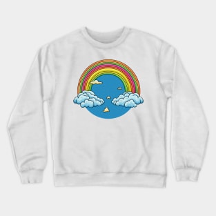 Rainbow clouds and stars Crewneck Sweatshirt